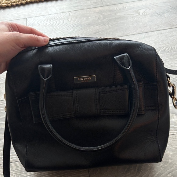 kate spade Handbags - Kate Spade Black Leather Bow Satchel